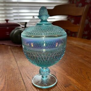 Fenton Vintage Glass Candy Dish